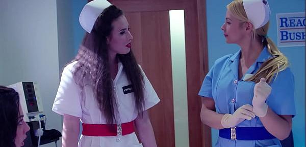  Strange Hospital  With Lesbian Nurses and Doctors - Whitney Wright, Casey Calvert, Ryan Keely and Sarah Vandella